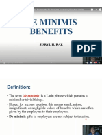 De Minimis Benefits
