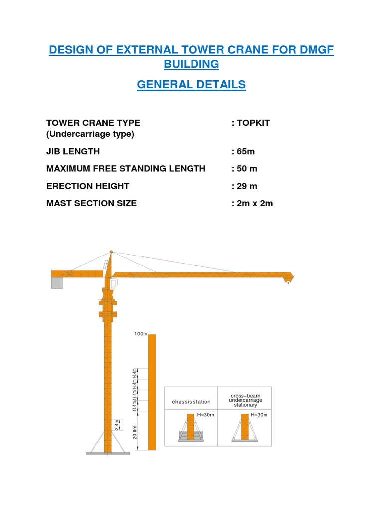 DMGF Tower Crane Design | PDF | Teaching Methods & Materials ...