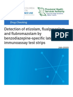 Detection of Etizolam, Flualprazolam, and Flubromazolam by Benzodiazepine-Specific Lateral Flow Immunoassay Test Strips