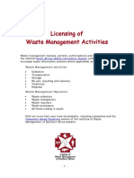 Licensing of Waste Management Activities Download - Version 2018.01.15