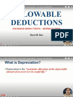 Itemized Deduction Depreciation