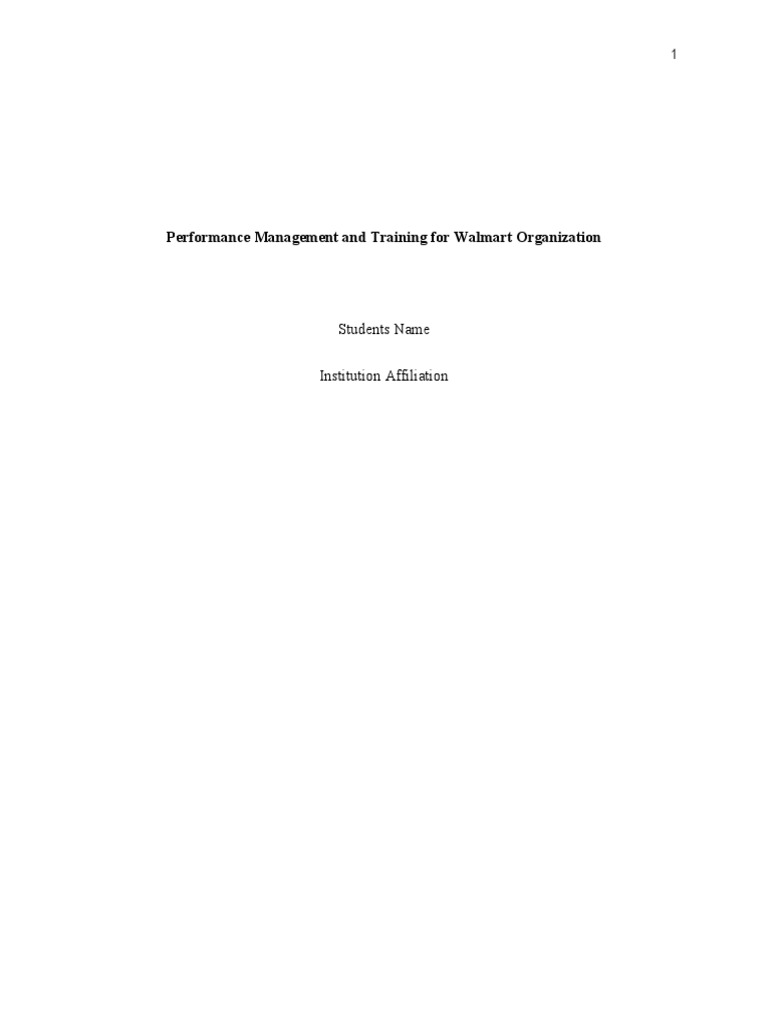 Walmart Performance Management Overview | PDF | Walmart | Employment