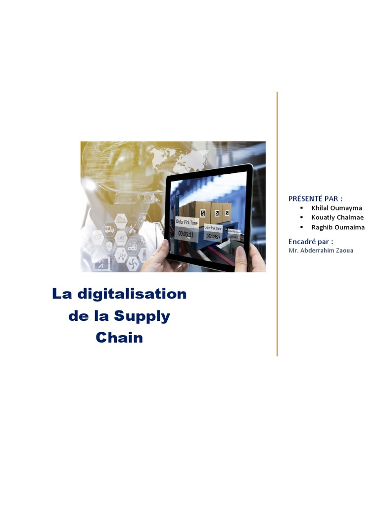 Digitalisation de la Supply Chain | PDF | Internet des objets ...