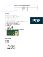 SOAL PTS PAI Kelas 1 Semester 2 Pelajaran 6