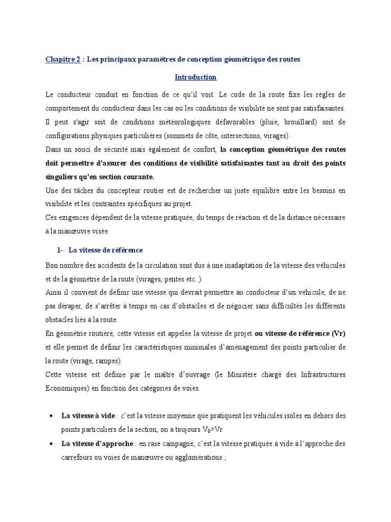 Tome 1 Conception Géométrique Des Routes | PDF | Espace | Géométrie