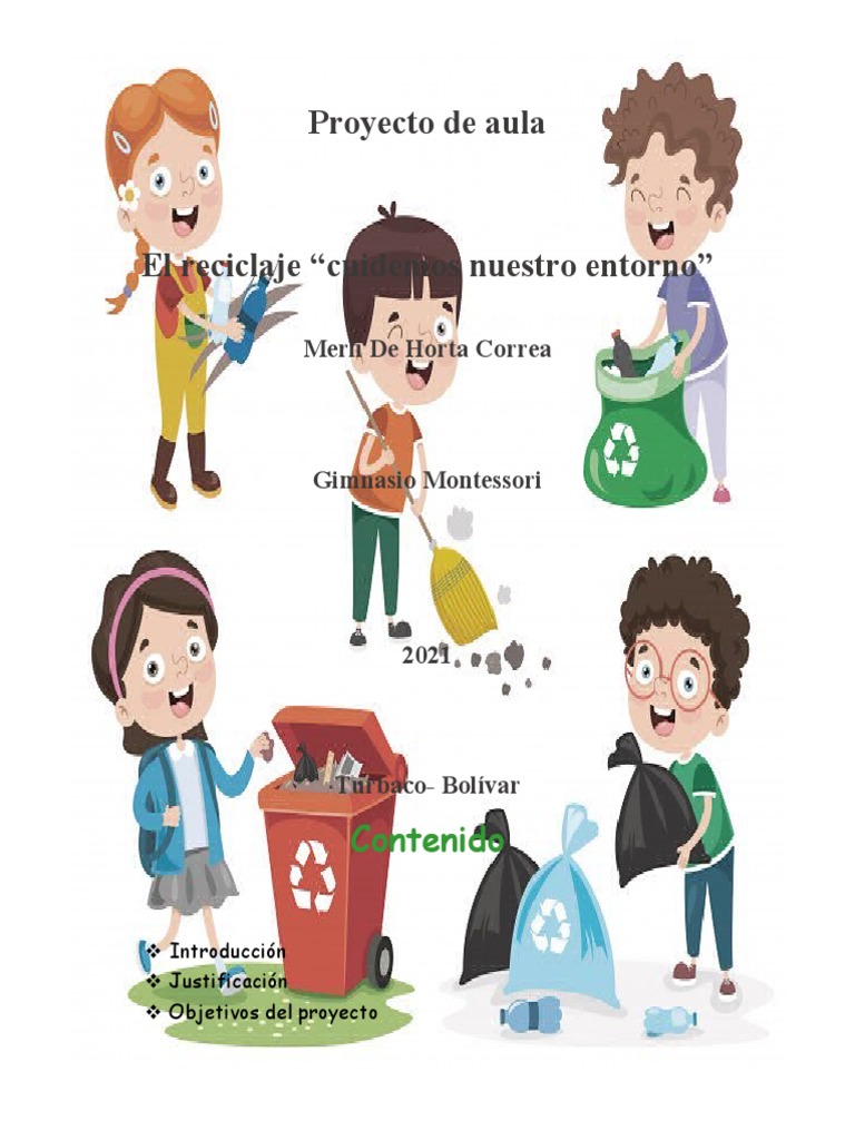 Proyecto Escolar de Reciclaje Infantil | PDF | Residuos | Reciclaje