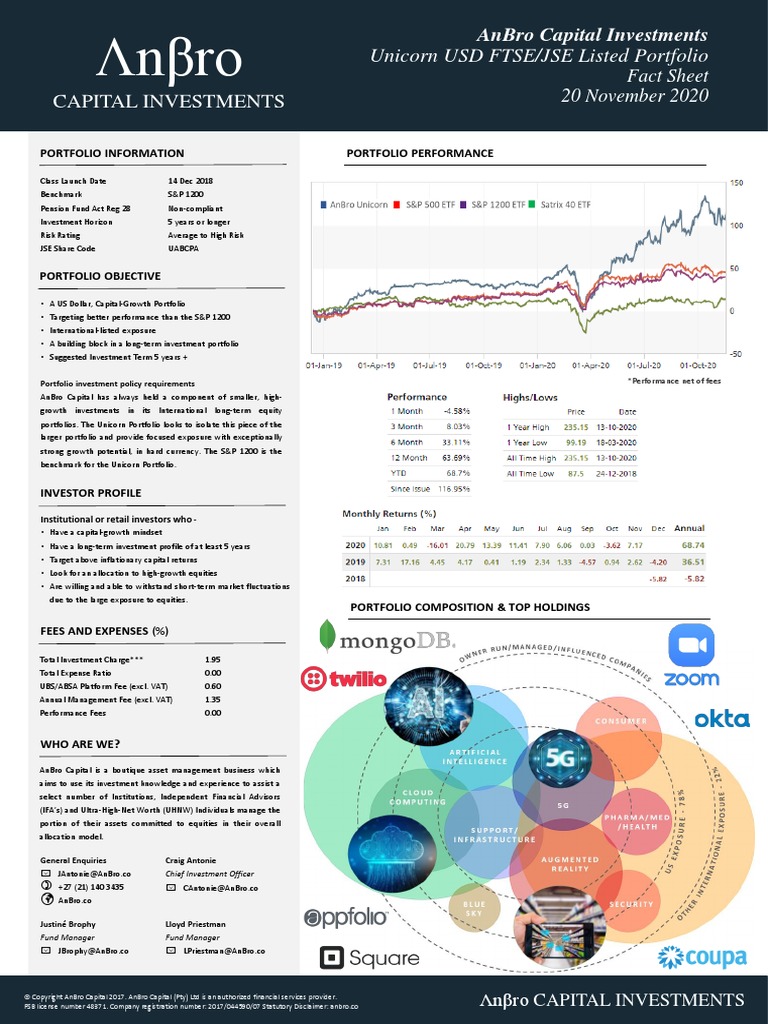 Capital Investments Unicorn USD FTSE/JSE Listed Portfolio PDF