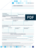 Section I - General Information: AML Questionnaire