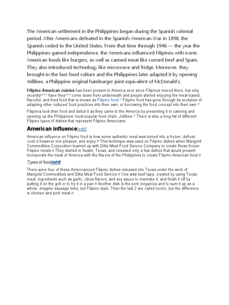 The American Settlement in The Philippines Began During The Spanish ...