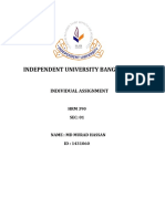 Independent University Bangladesh: Individual Assignment