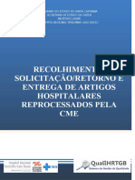 POP 005- Recolhimento, Solicitação retorno e entrega de artigos hospitalares reprocessados pela CME