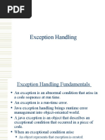 Exception Handling Java