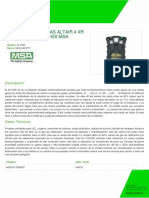 Ficha Producto Detector Multigas Altair 4 XR Leloxigeno Co h2s Msa