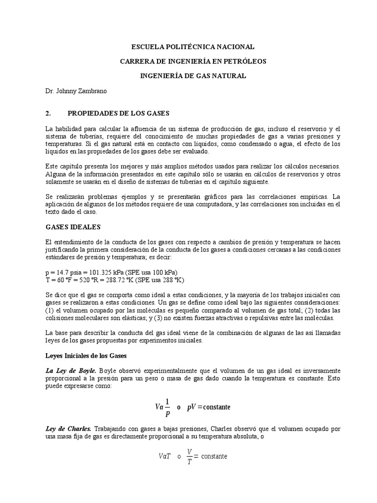 Propiedades y Leyes de los Gases | PDF | Fase (materia) | Gases