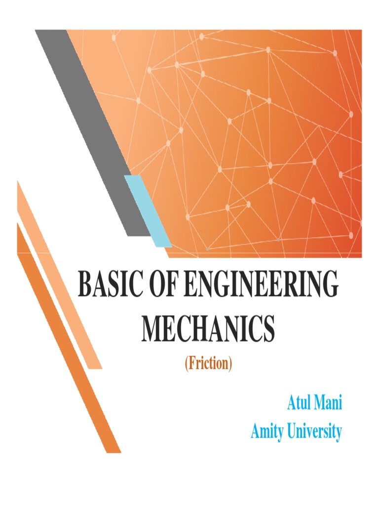 Understanding Friction in Engineering Mechanics | PDF | Friction | Force