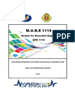 M.O.R.E 1119: Module For Remedial English SPM 1119