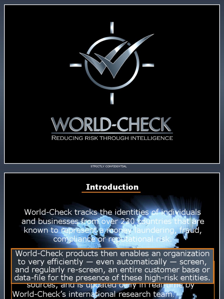 World-Check High-Risk Entity Screening | PDF | Business | Policy