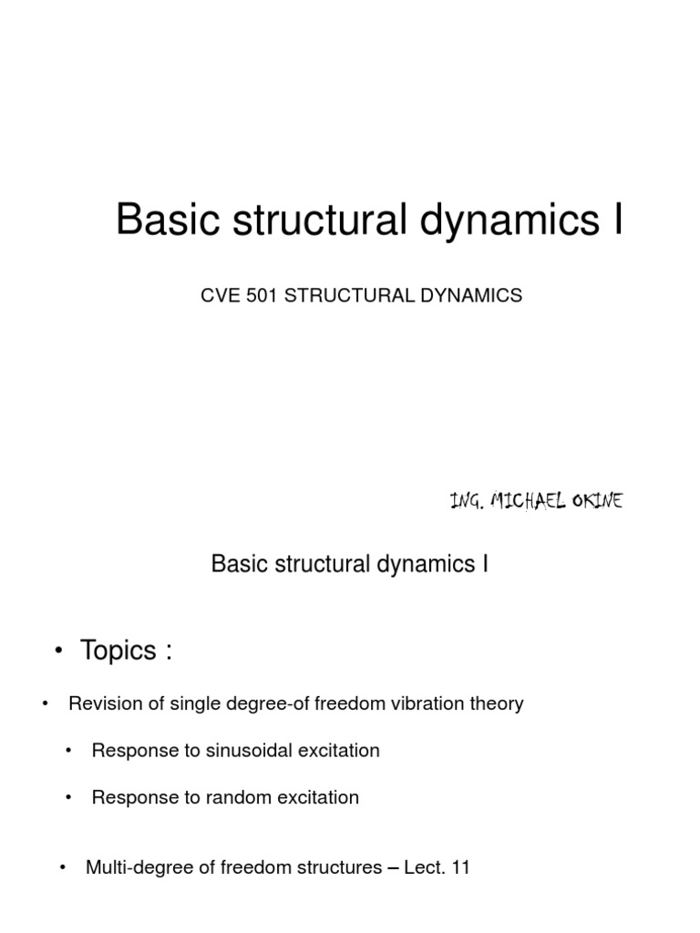 2b Structural Dynamics | PDF | Dynamics (Mechanics) | Mechanics