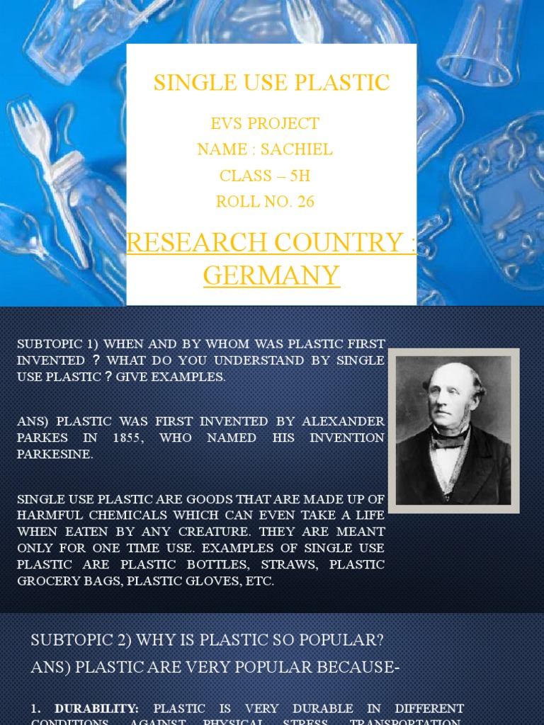 Single Use Plastic: Research Country: Germany | PDF | Recycling | Plastic