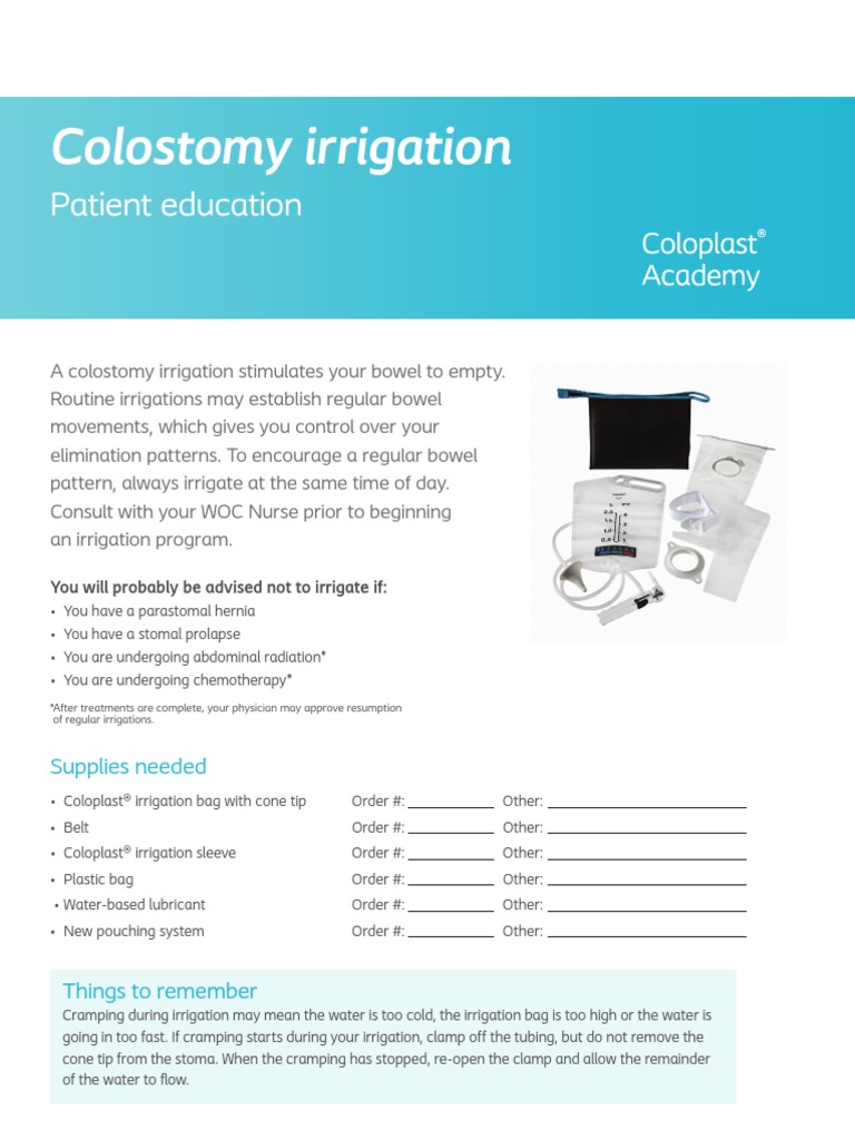 Colostomy Irrigation PDF Gastroenterology Medical Specialties
