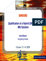 Sensors Sensors: Qualification of A Hybrid Gnss and Imuslti Imu Solution