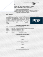 Constancia de Verificacion de Predio y Recategorizacion de Predio Rene Cardenas O.