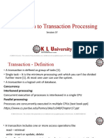 Introduction To Transaction Processing: Session 37
