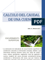 Calculo Del Caudal de Una Cuenca: Salas. A., Maleyva Del V