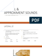 Lateral & Approximent Sounds