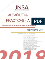 Control de Calidad de Unidades de Albañileria