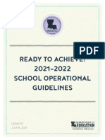 Ready to Achieve! 2021 2022 School Operational Guidelines