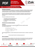 Topic: 2.1.2 Pseudocode and Flowcharts