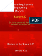 Software Requirement Engineering SEC-2071: Dr. Muhammad Adeel