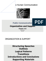 Introduction To Human Communication: Organization and Support
