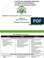 PNI resumen de 4 proyectos UCATSE