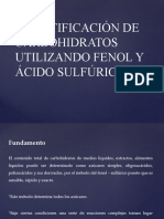 Cuantificación de Carbohidratos Utilizando Fenol y Ácido Sulfúrico