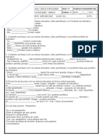 Disciplina: Língua Portuguesa Título:Atividades: Verbos Professor: Adriane Dias Aluno (A) : Nota