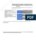 Perfiles de Los Responsables Del Diseño e Implementación Del Sistema de Gestión de SST de Acuerdo A La Resolución 0312 de 2019