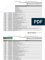 Lista de proveedores y contratistas