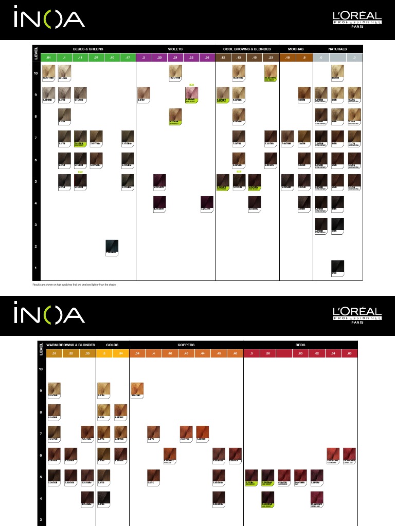 INOA Color Chart PDF Qualia Vision