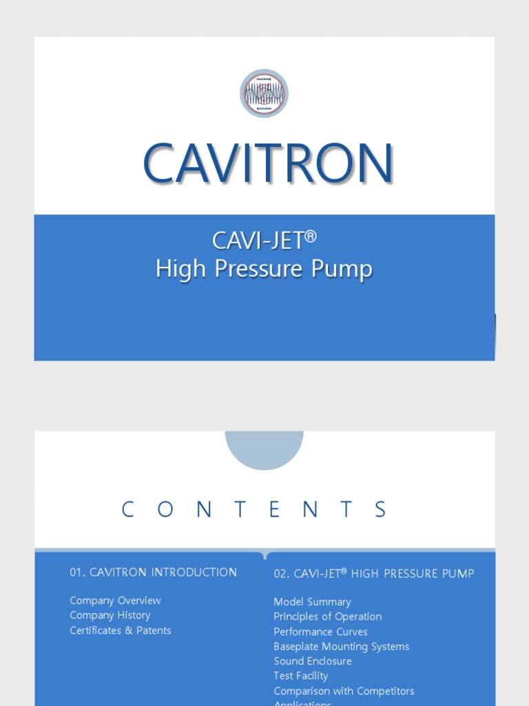 Presentation - CAVI-JET 2021 | PDF | Bearing (Mechanical) | Pump