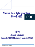 Structural Use of Higher Grade Steels (S500Q & S690Q) : Koji OKI JFE Steel Corporation