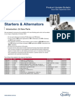 Starters & Alternators: Product Update Bulletin