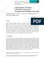 Is There A Public Sector Training Advantage? Evidence From The Workplace Employment Relations Survey