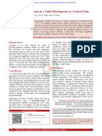 Dopa Responsive Dystonia in A Child Misdiagnosed As Cerebral Palsy