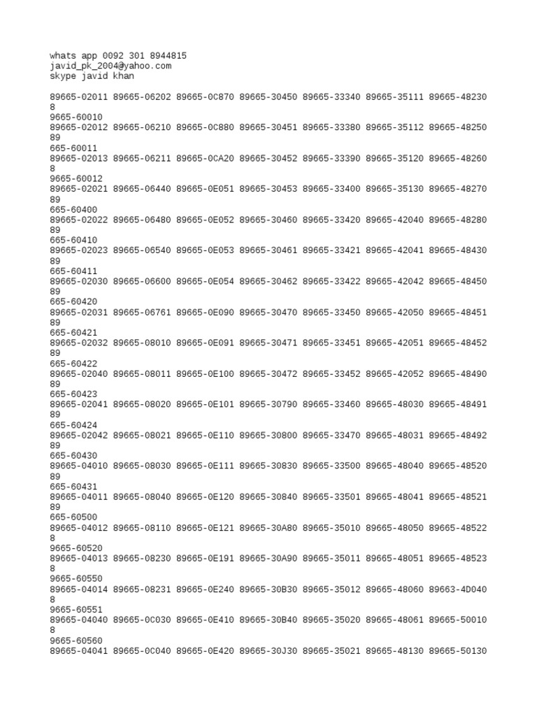 Toyota Lexus DTC Codes List | PDF
