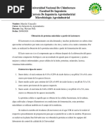 Obtención de Proteína Unicelular A Partir de Lactosuero