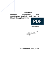 Difference Between Qualitative and Quantitative Analysis and How It Should Be Applied in Our Research