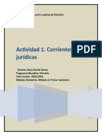 Actividad 1. Corrientes Jurídicas: Módulo 1 Hecho Acto y Sujetos de Derecho