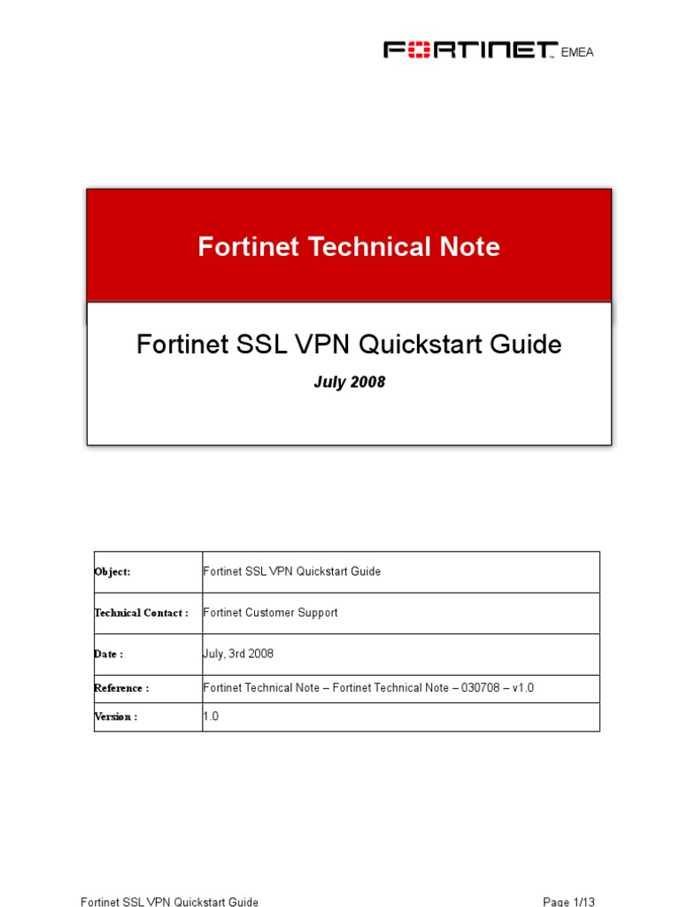 SSL VPN Quickstart Guide | PDF | Virtual Private Network | Transport ...